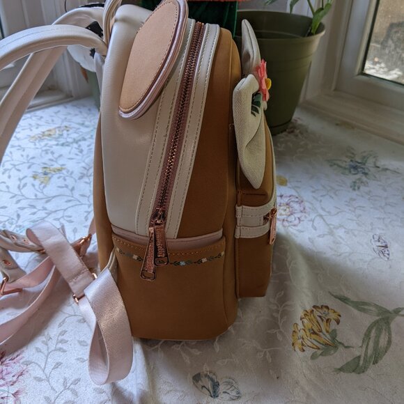 Exclusive Fall Floral Minnie Mouse Loungefly Backpack - Picture 4 of 7